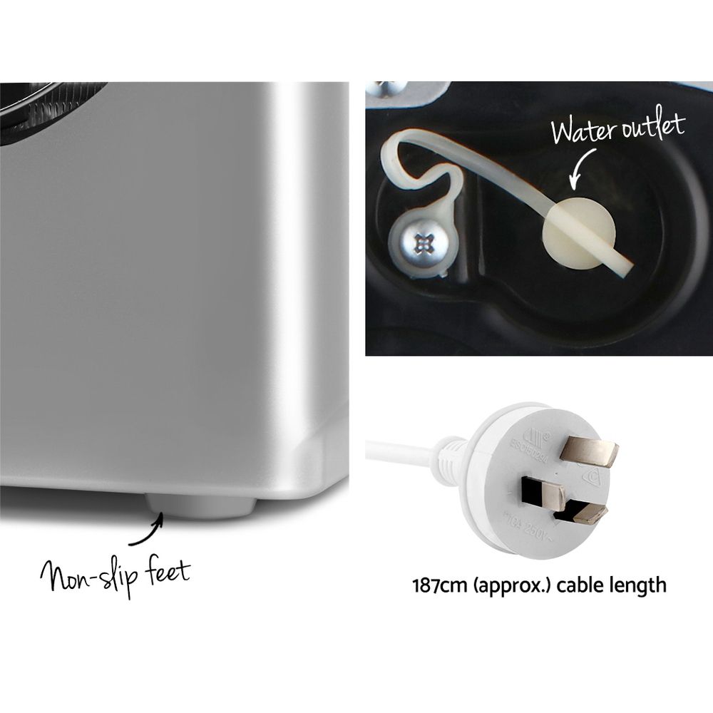 Devanti 12kg Portable Ice Maker Machine Silver