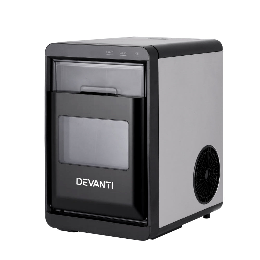 Devanti Ice Maker Machine 20kg Chewable Nugget Ice Countertop w/Self C