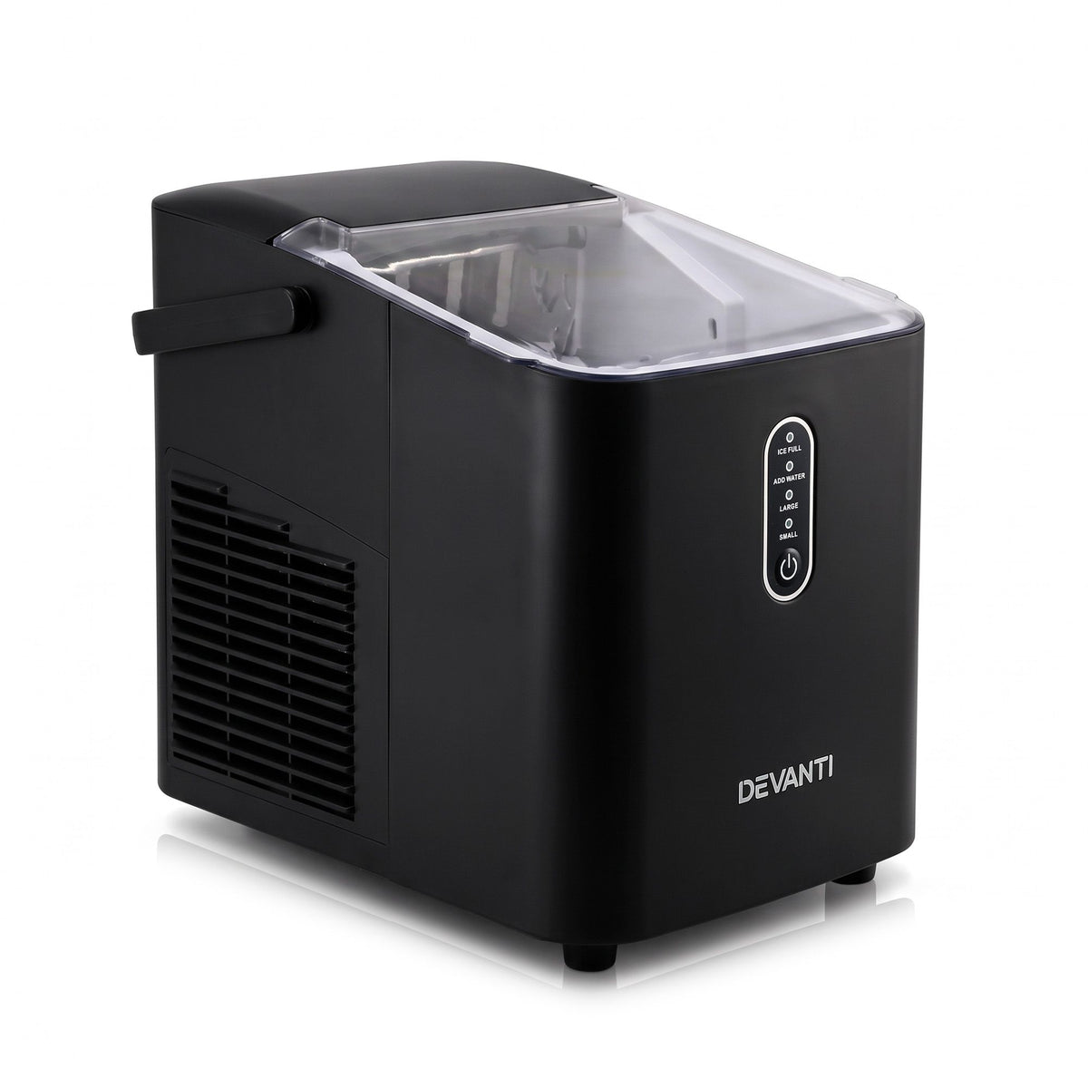 Devanti Portable Ice Maker Countertop Bullet Ice Machine 12KG Black