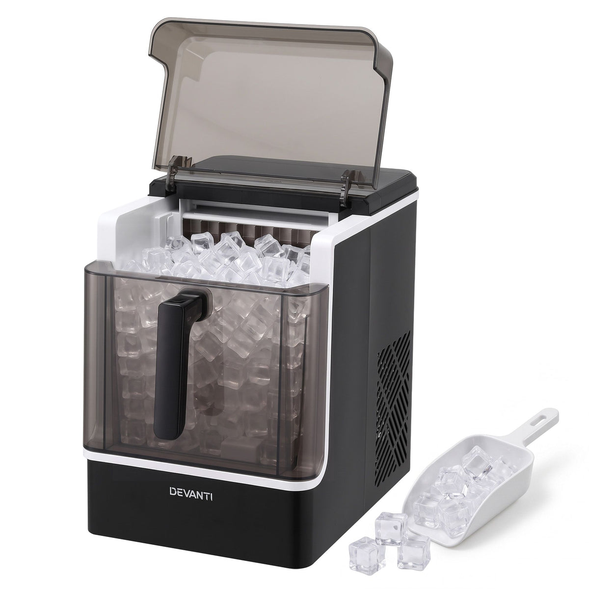 Devanti Portable Ice Maker 23kg Square Cube Black