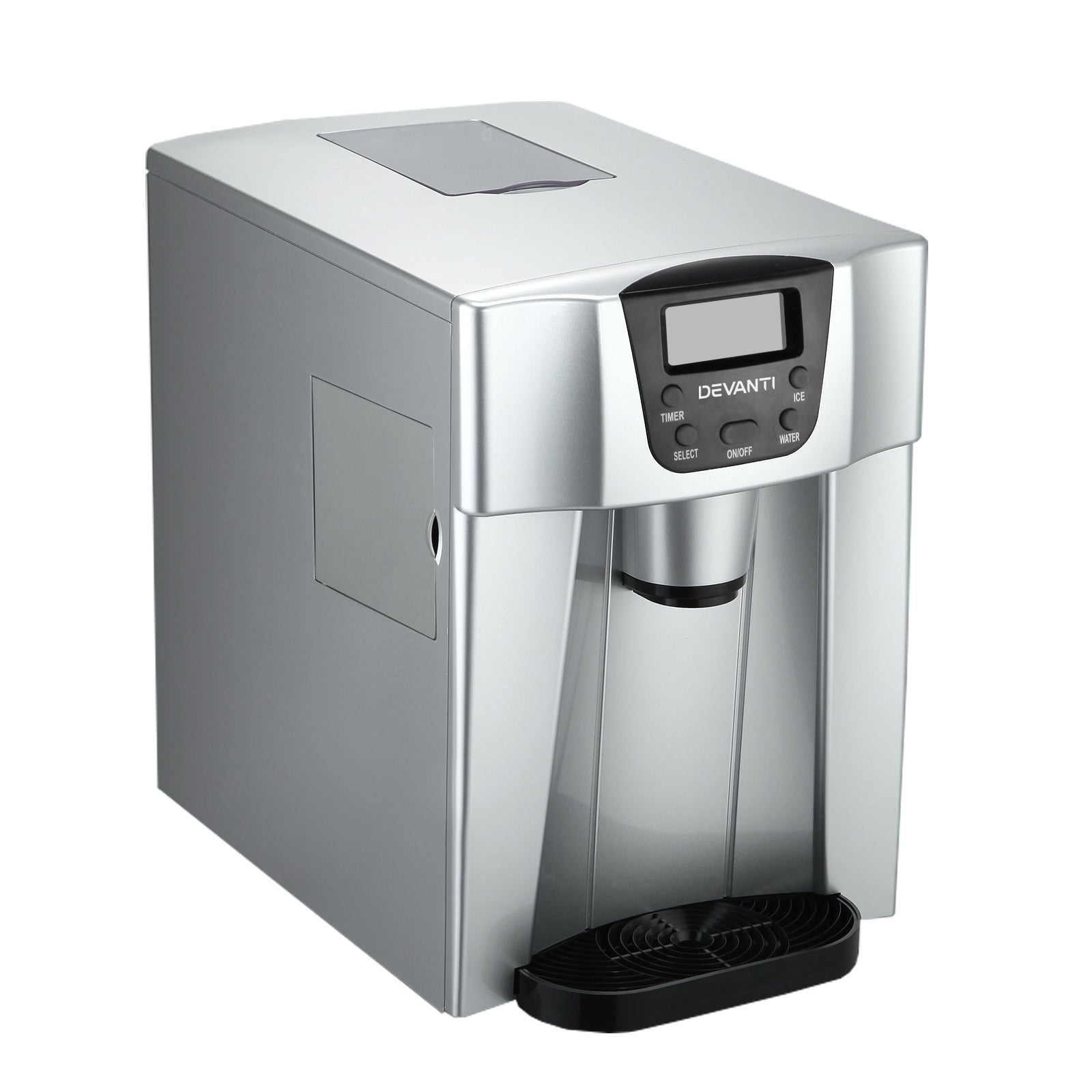 Devanti 2L Portable Ice Maker & Water Dispenser Silver