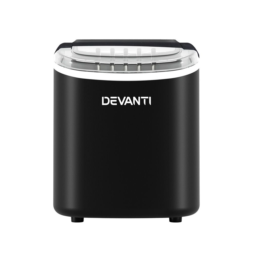 Devanti Ice Maker Machine 12kg Self Cleaning Black