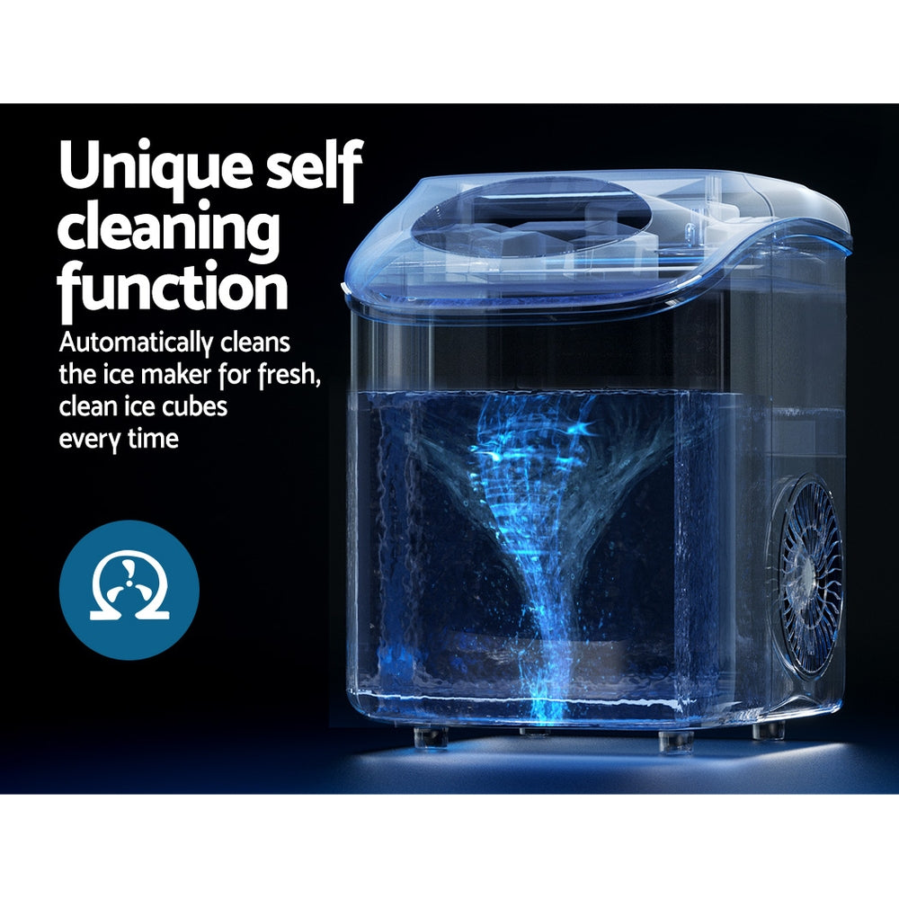 Devanti 15kg Nugget Ice Maker Machine Black