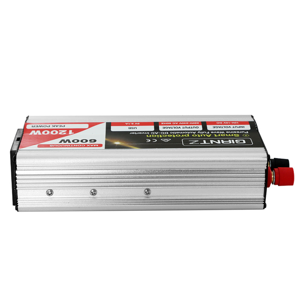 Giantz 600W/1200W Pure Sine Wave Inverter 12V to 240V Camping Car Boat