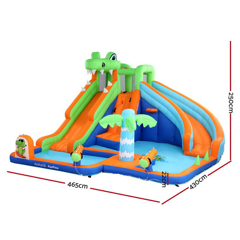 AirMyFun Kids Inflatable Water Park Double Slide Jumping Castle 465x430cm