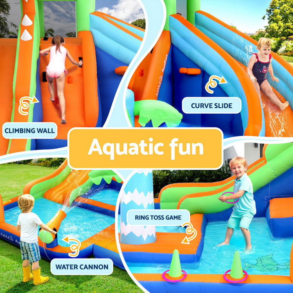 AirMyFun Kids Inflatable Water Park Double Slide Jumping Castle 465x430cm