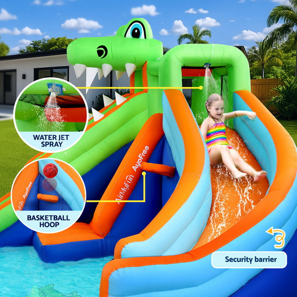 AirMyFun Kids Inflatable Water Park Double Slide Jumping Castle 465x430cm