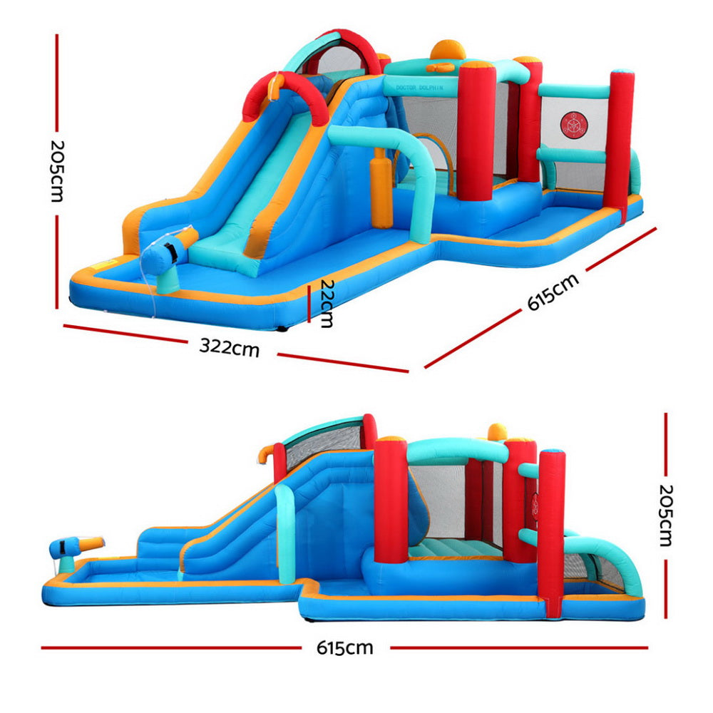 Kids Inflatable Water Park Slide Castle 615x322cm