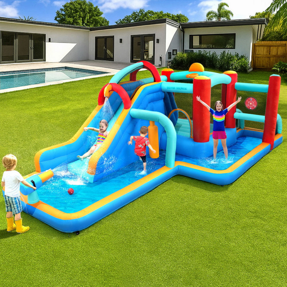 Kids Inflatable Water Park Slide Castle 615x322cm