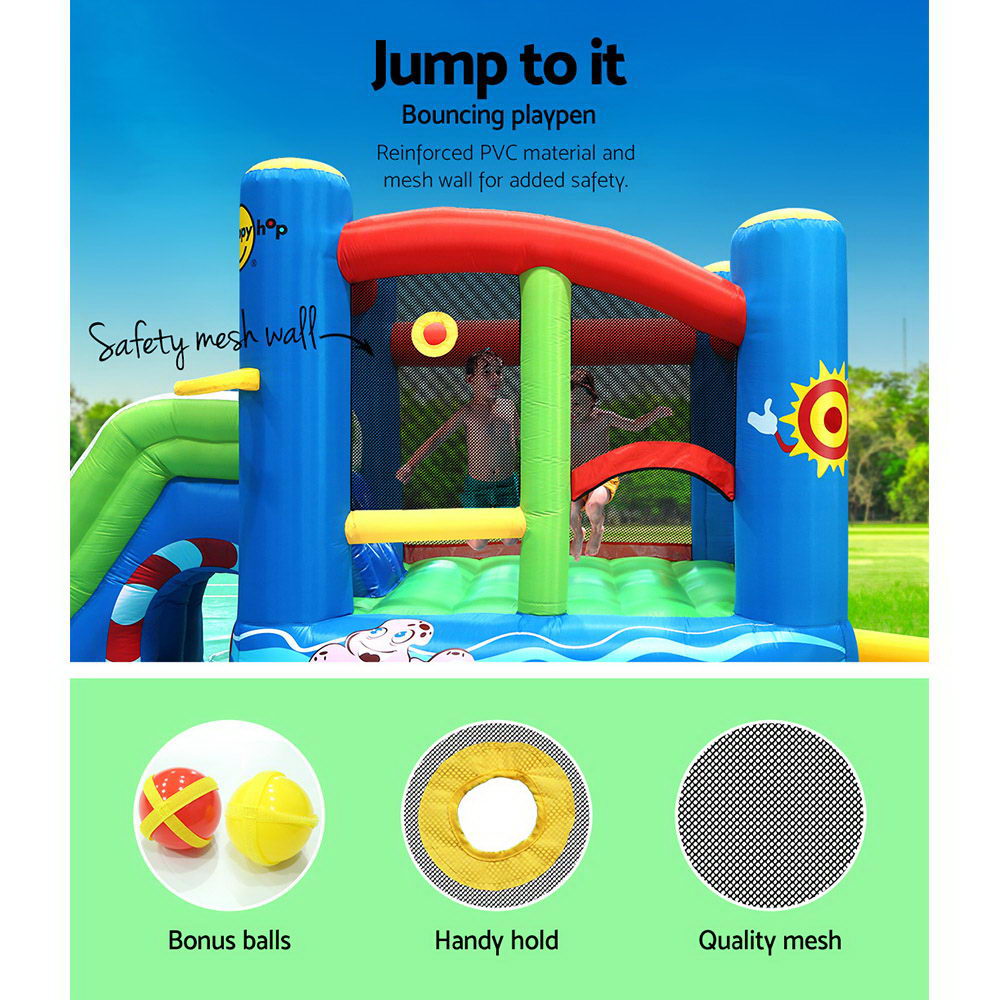 Happy Hop Kids Inflatable Water Park Slide Trampoline Castle Bouncer