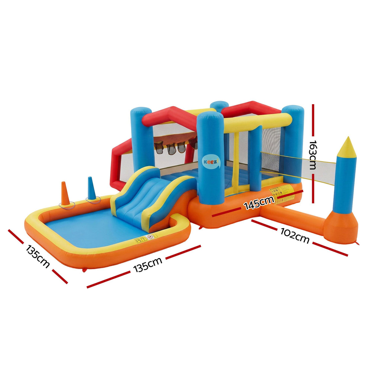 Keezi Kids Inflatable Play Park Jumping Castle 4mx4.37m