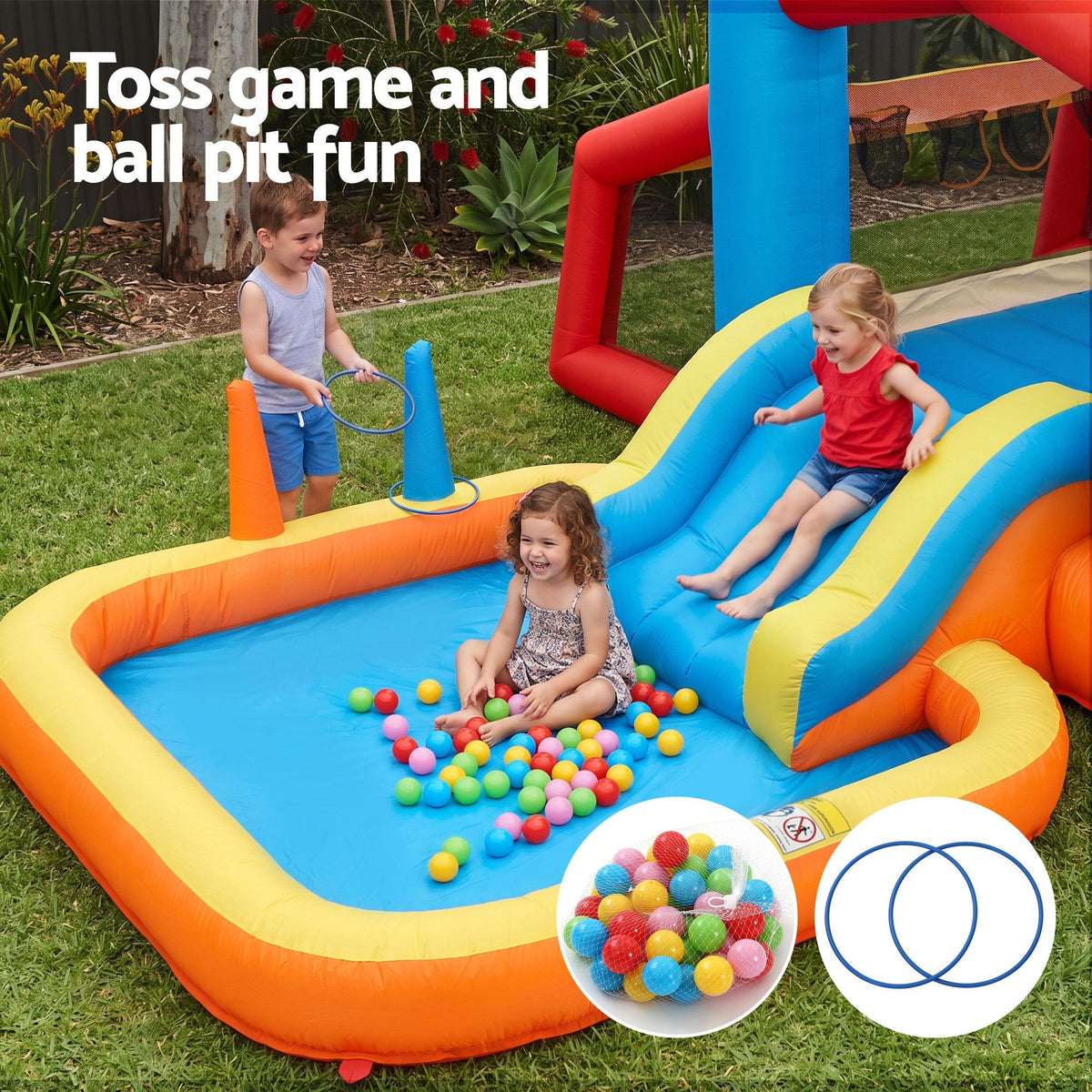 Keezi Kids Inflatable Play Park Jumping Castle 4mx4.37m