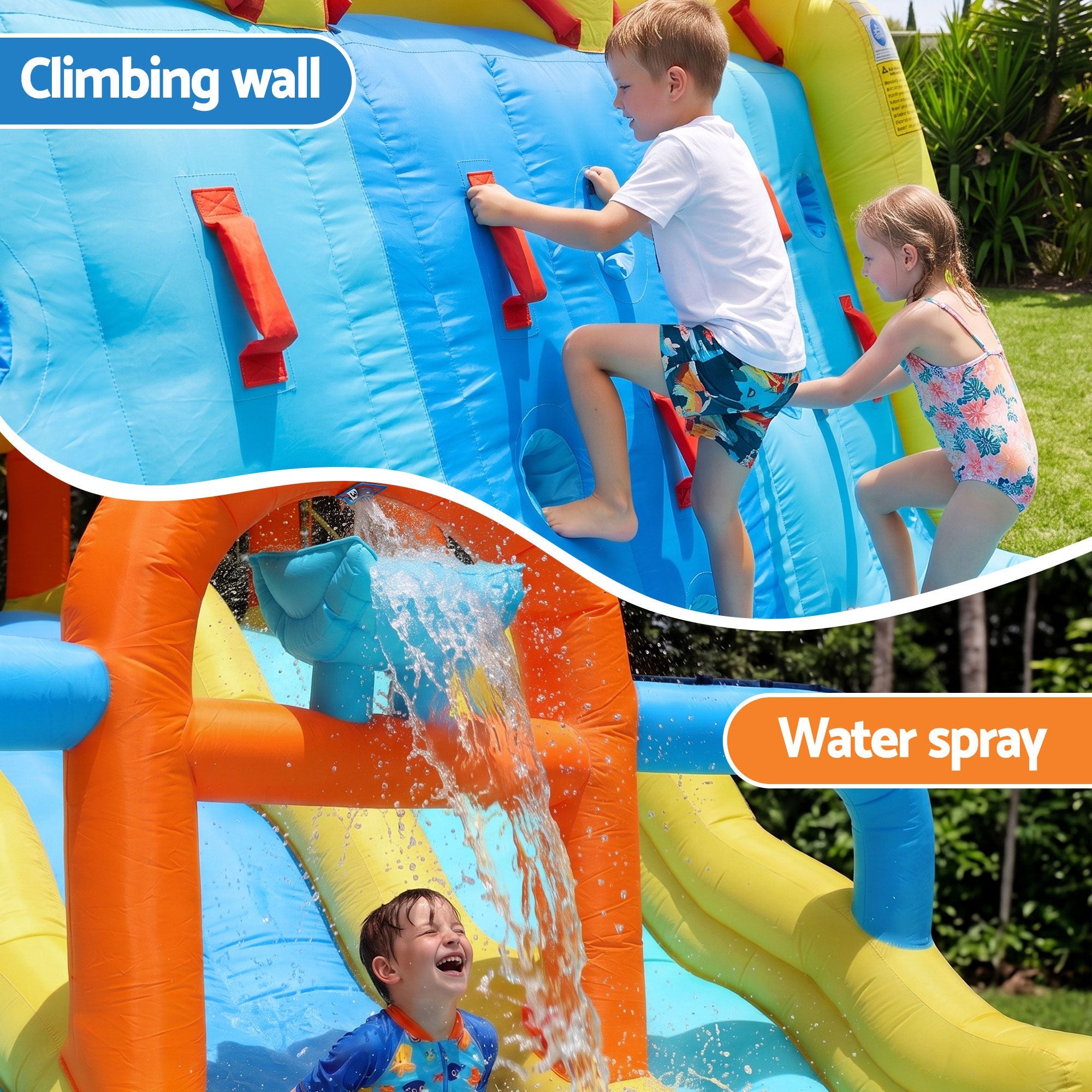 Keezi Inflatable Splash Kids Pool Water Slide Park with Blower 4m x 5.65m