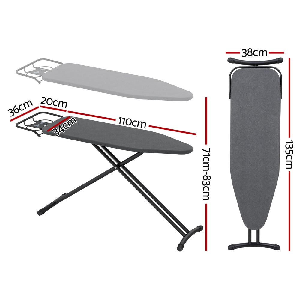 Artiss Foldable Ironing Board Black Iron Rest