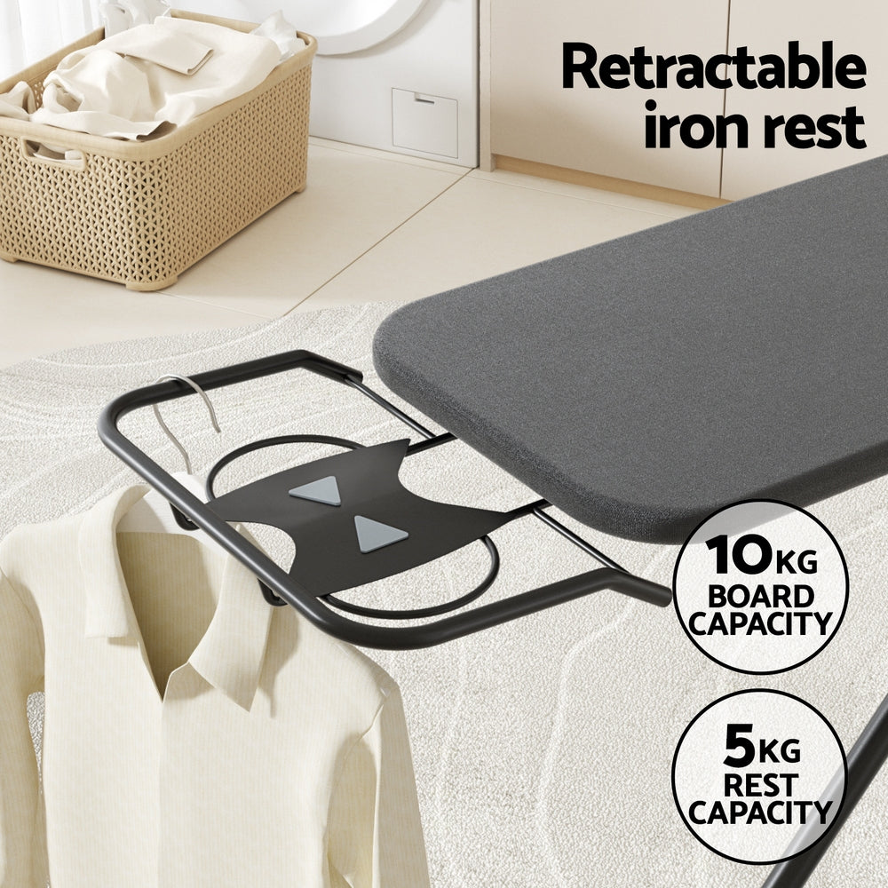 Artiss Foldable Ironing Board Black Iron Rest