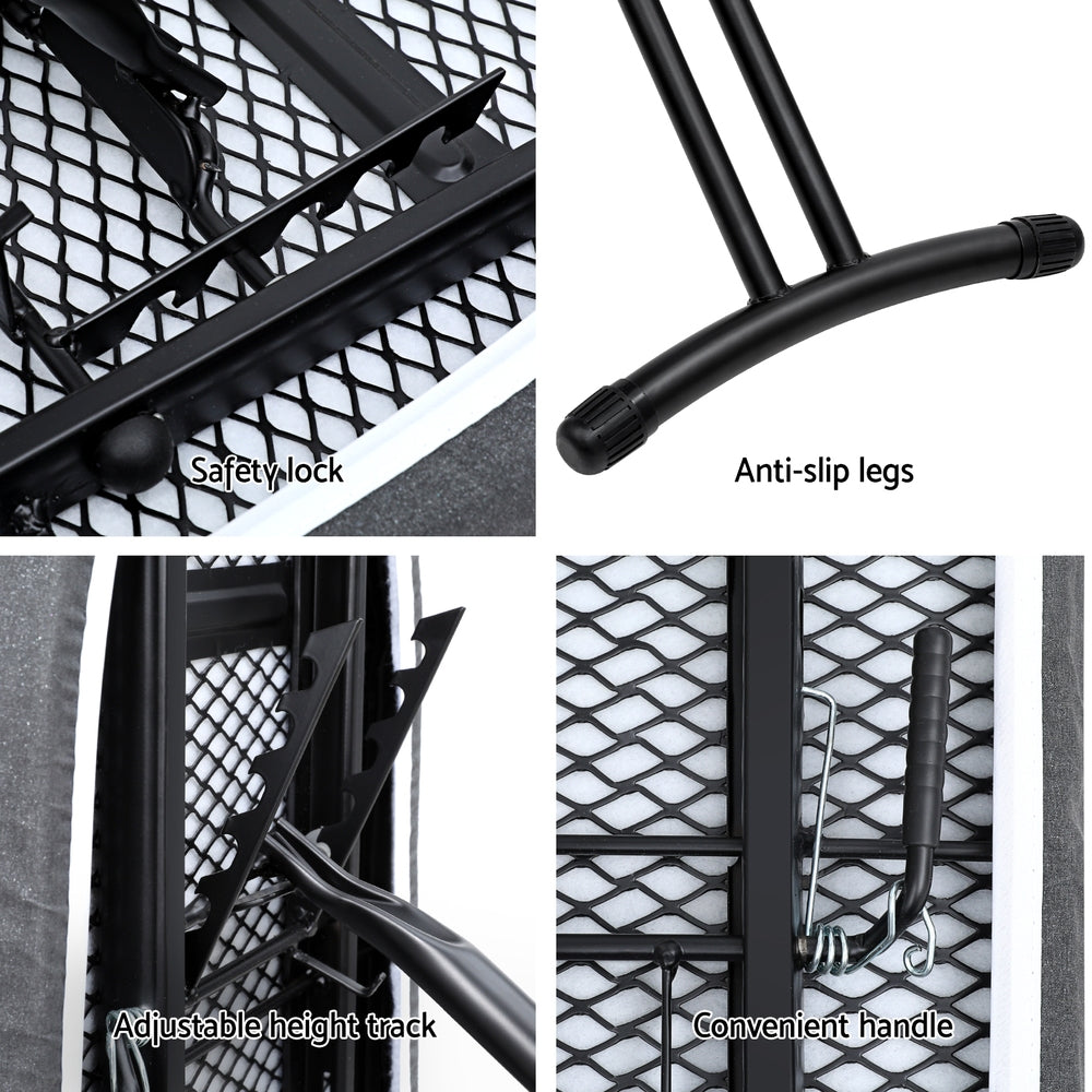 Artiss Foldable Ironing Board Black Iron Rest