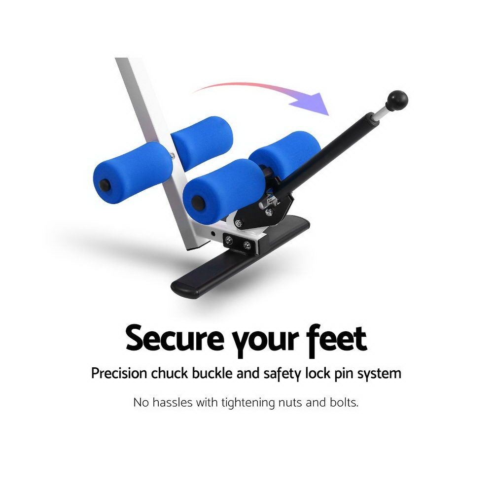 Everfit Inversion Table Gravity Exercise Back Stretcher Blue