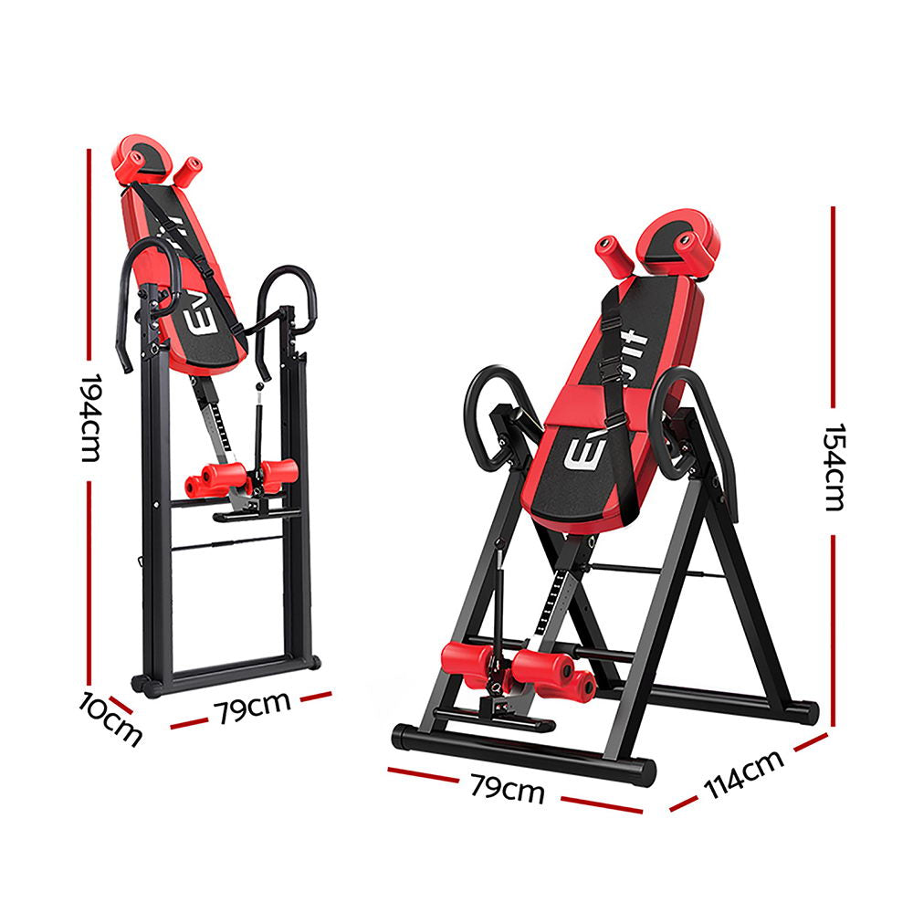 Everfit Gravity Inversion Table Back Stretcher Red