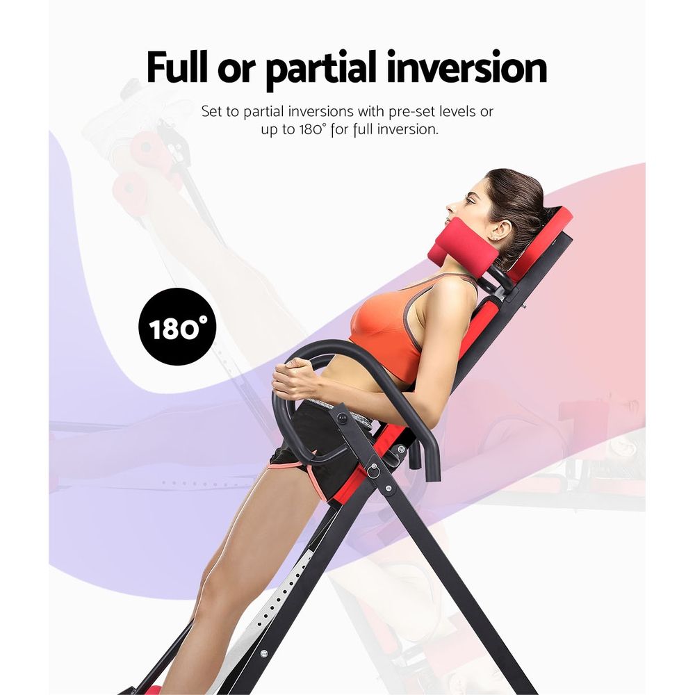 Everfit Inversion Table Gravity Back Stretcher Home Gym Red