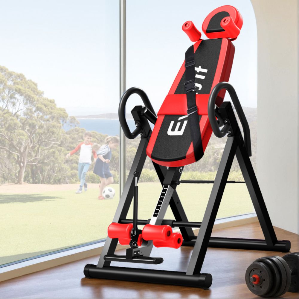 Everfit Inversion Table Gravity Back Stretcher Home Gym Red