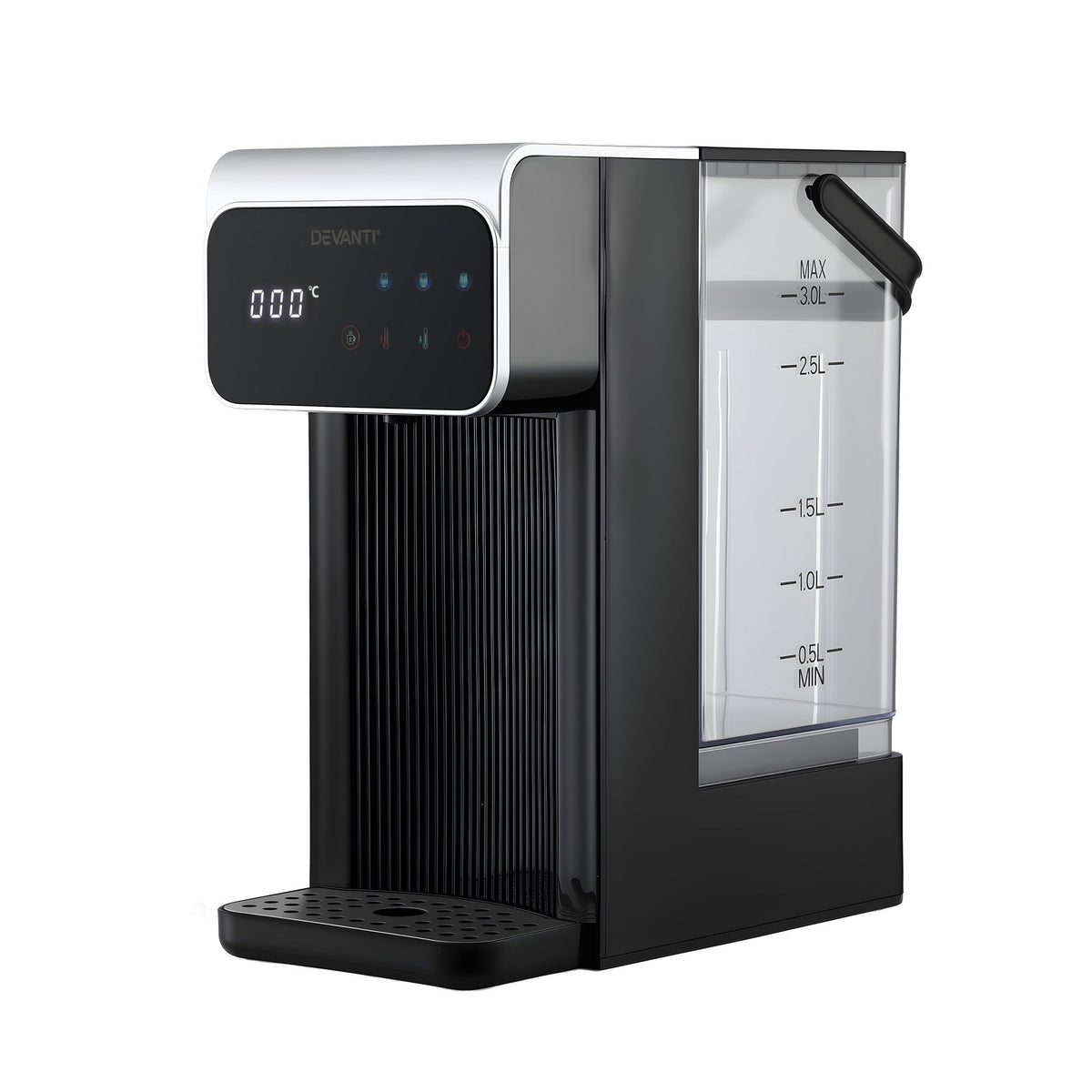 Devanti Instant Hot Water Dispenser 3L Heating Kettle 2400W Touch Control Water Black