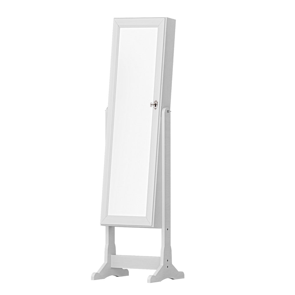 Artiss Freestanding Jewellery Cabinet Mirror LED White/Black