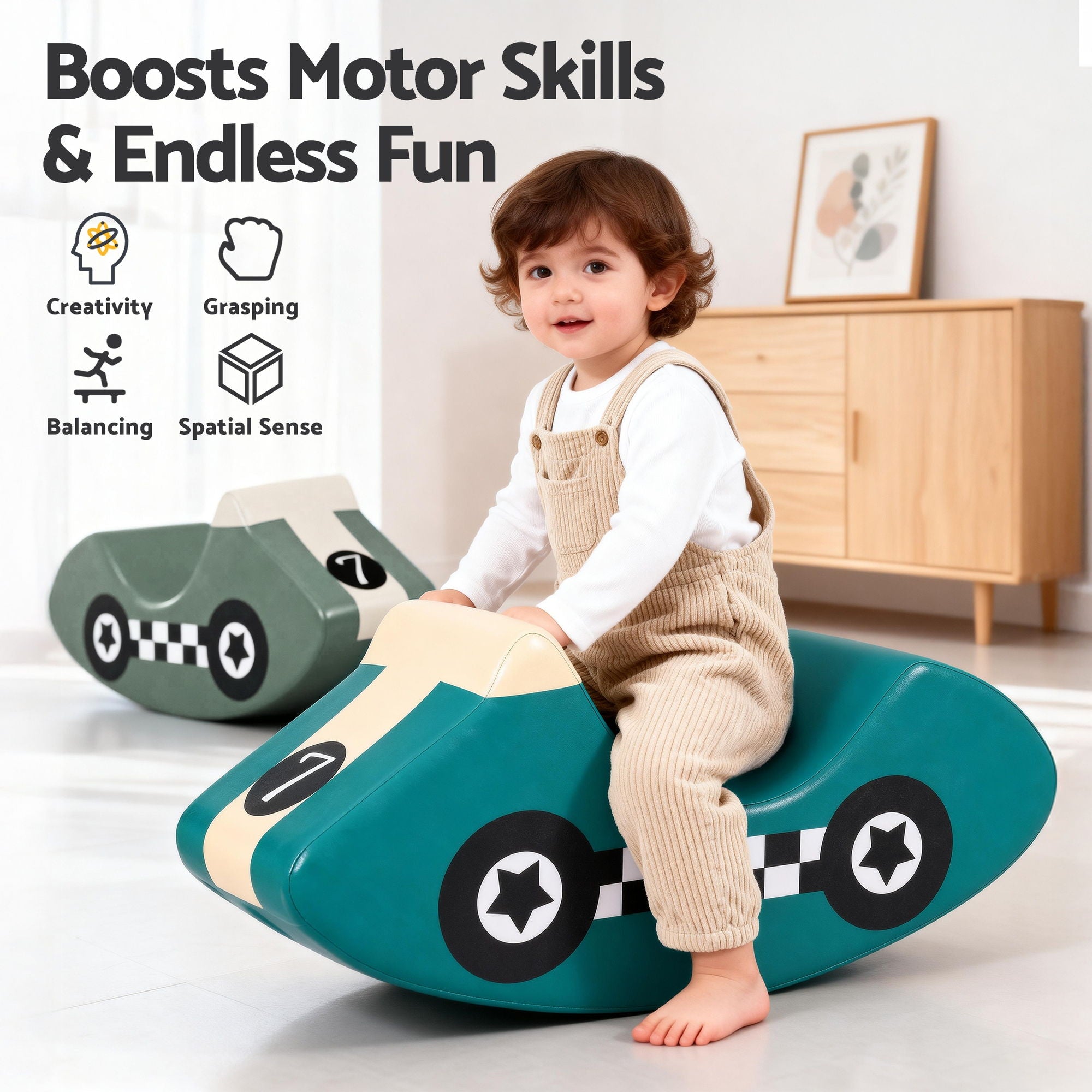 Kids Climbing Blocks 3Pcs Foam Toddler Playset Soft Indoor Climbing Toy Rocker