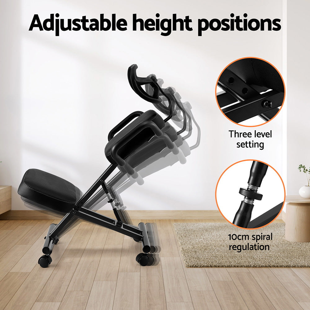 Artiss Ergonomic Kneeling Chair Office Home Black