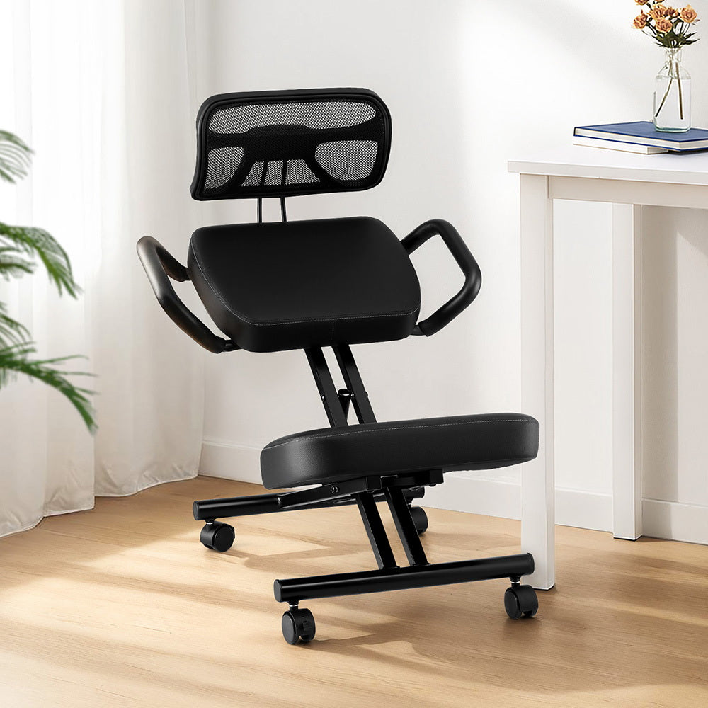 Artiss Ergonomic Kneeling Chair Office Home Black