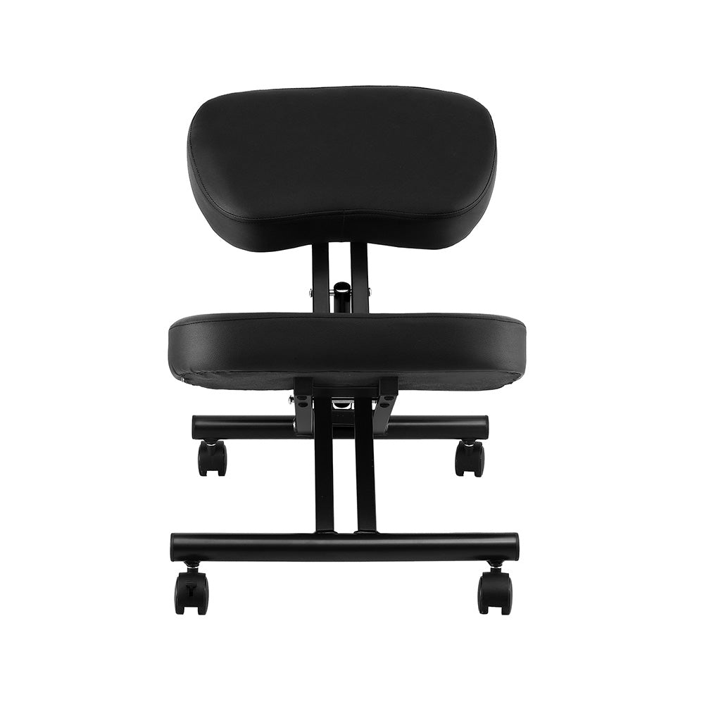 Ergonomic Kneeling Chair Adjustable Black Office Seat