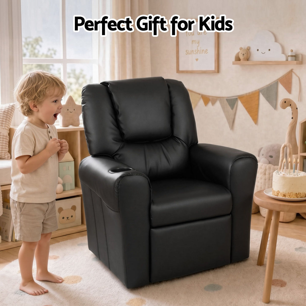 Keezi Kids Recliner Chair PU Leather Lounge Sofa Armchair