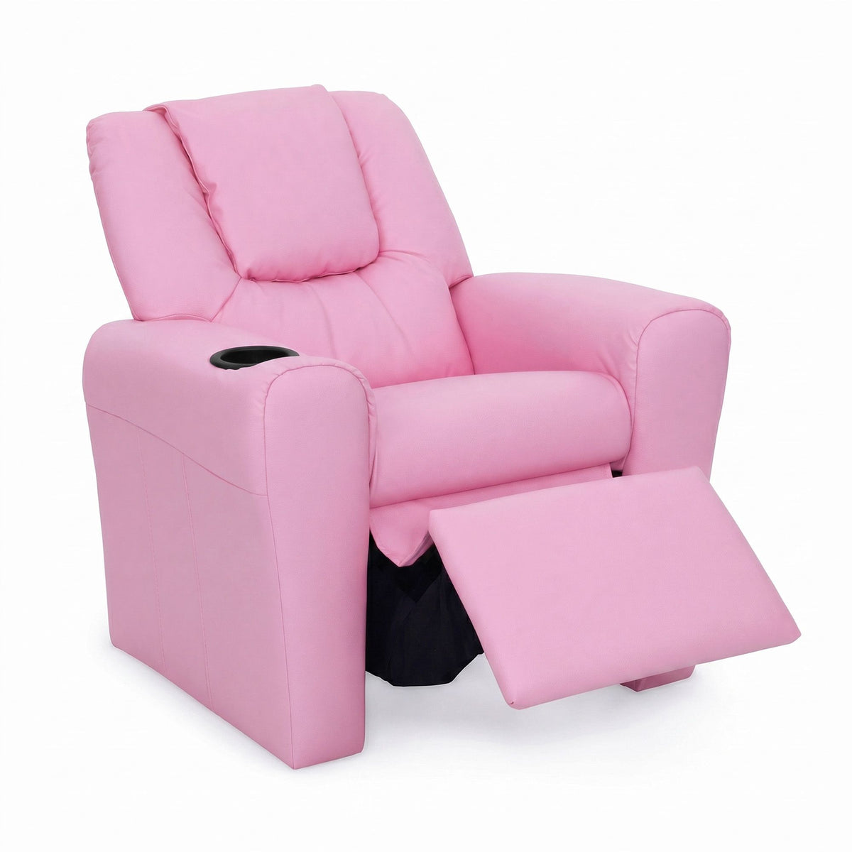 Keezi Kids Pink Recliner Chair PU Leather Lounge Couch