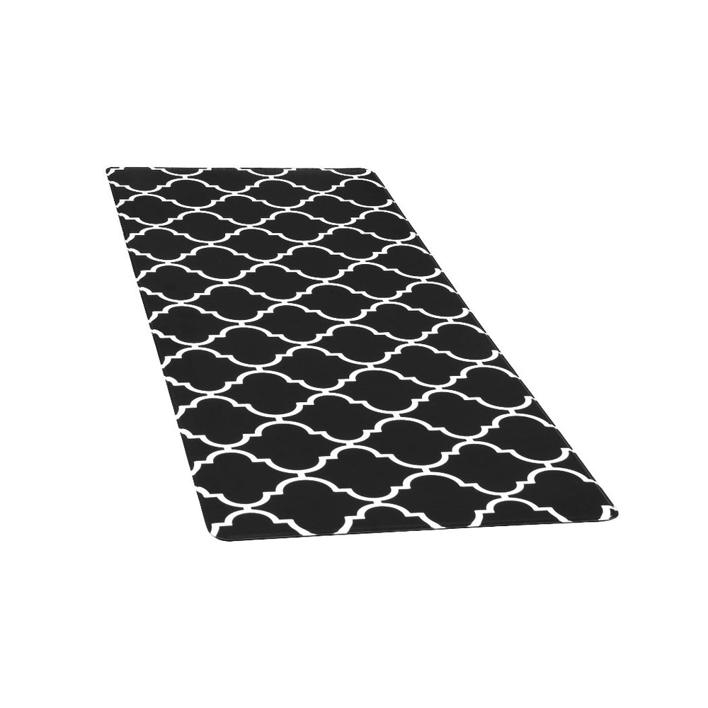 Gina Kitchen Mat 45x120cm Non-slip PVC Black and White