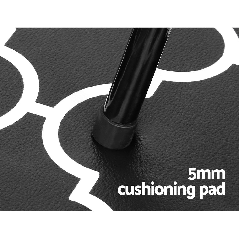 Gina Kitchen Mat 45x75cm Non-slip PVC Rug Black and White