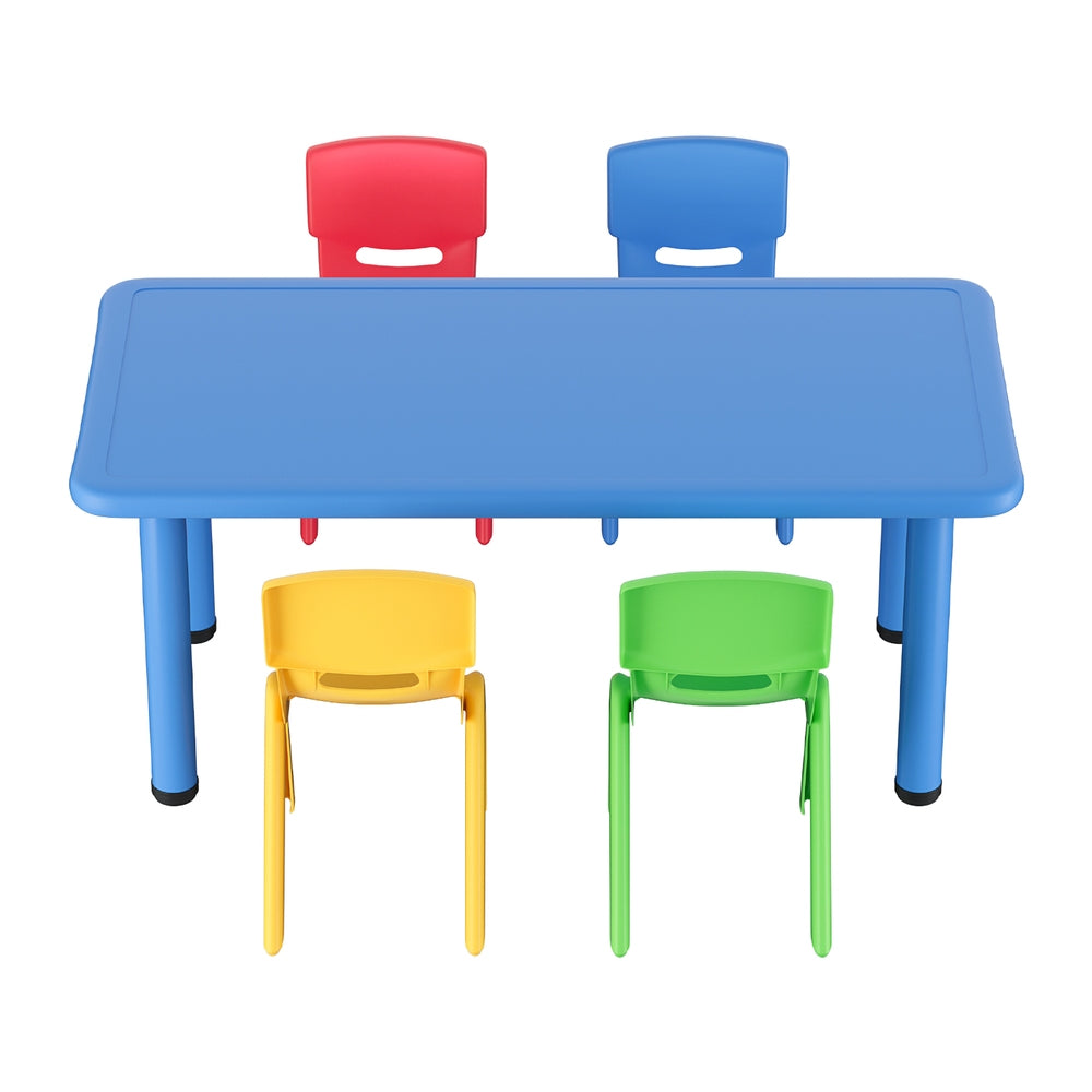 Keezi 5PCS Kids Activity Table and Chairs Set Plastic Multi-Colour