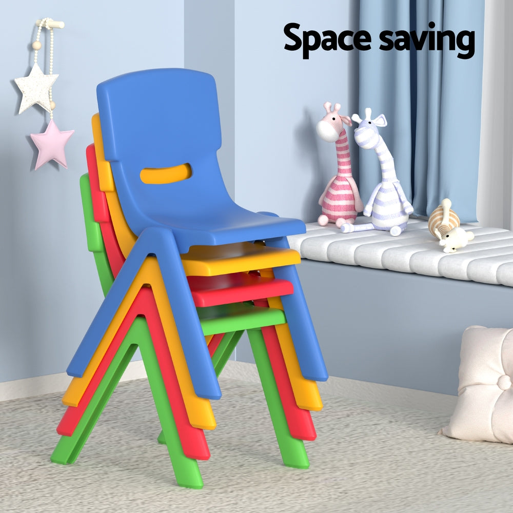 Keezi 5PCS Kids Activity Table and Chairs Set Plastic Multi-Colour