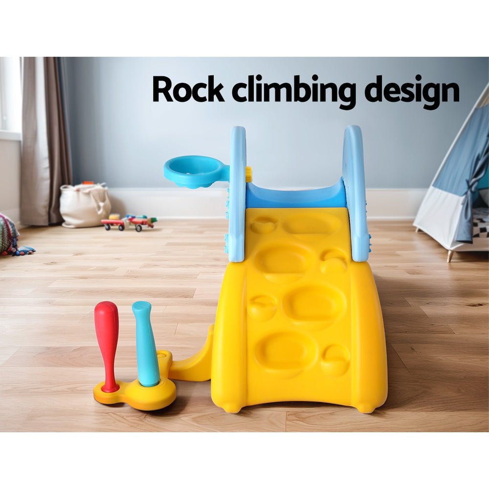 Keezi 120cm Kids Slide Set 5-in-1 Playground Blue
