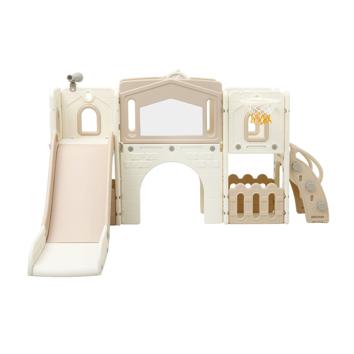 Keezi Kids Slide Set Toddler Indoor Playset Beige