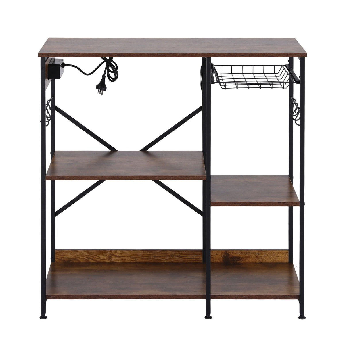 Artiss 3-Tier Kitchen Rack with 2 Power Outlets 90cm