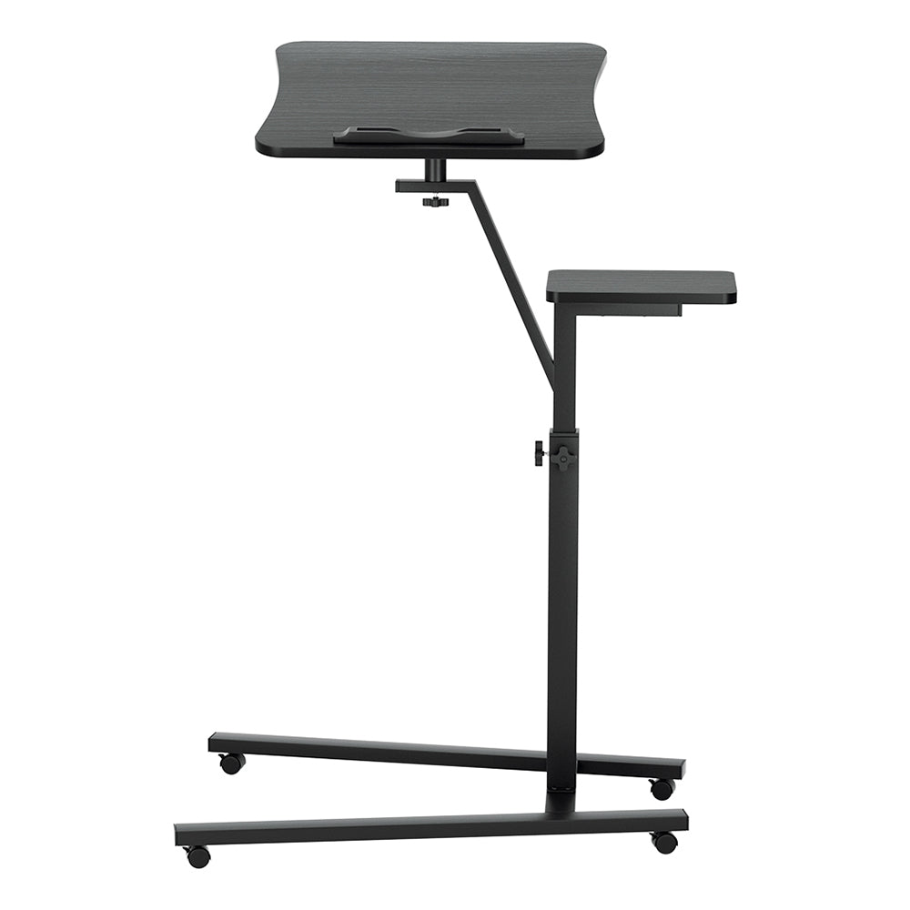 Mobile Laptop Desk Adjustable Tiltable Mouse Board Black