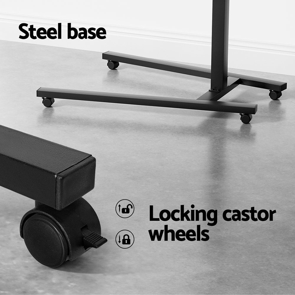 Mobile Laptop Desk Adjustable Tiltable Mouse Board Black