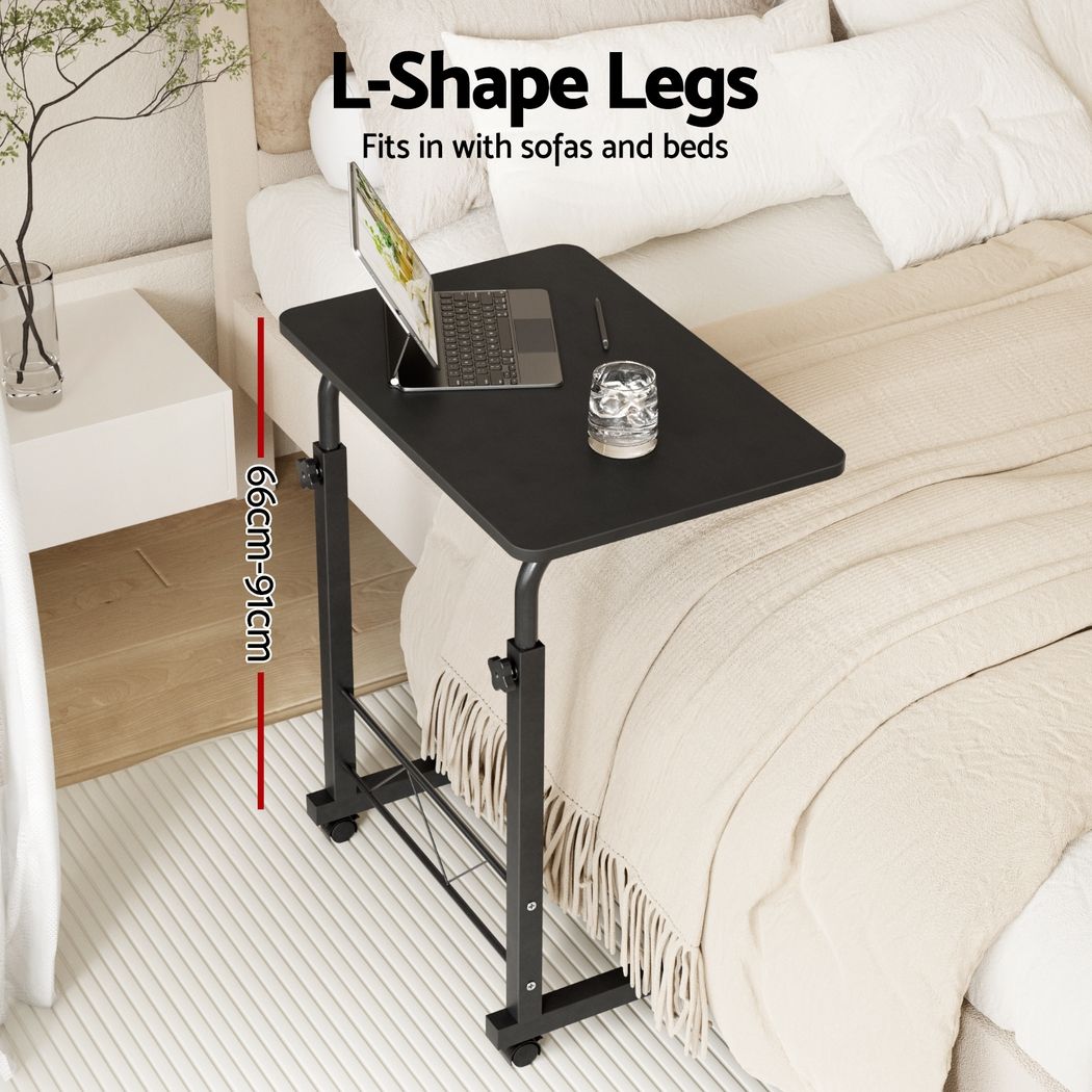 Artiss Mobile Laptop Desk Adjustable 60cm Black