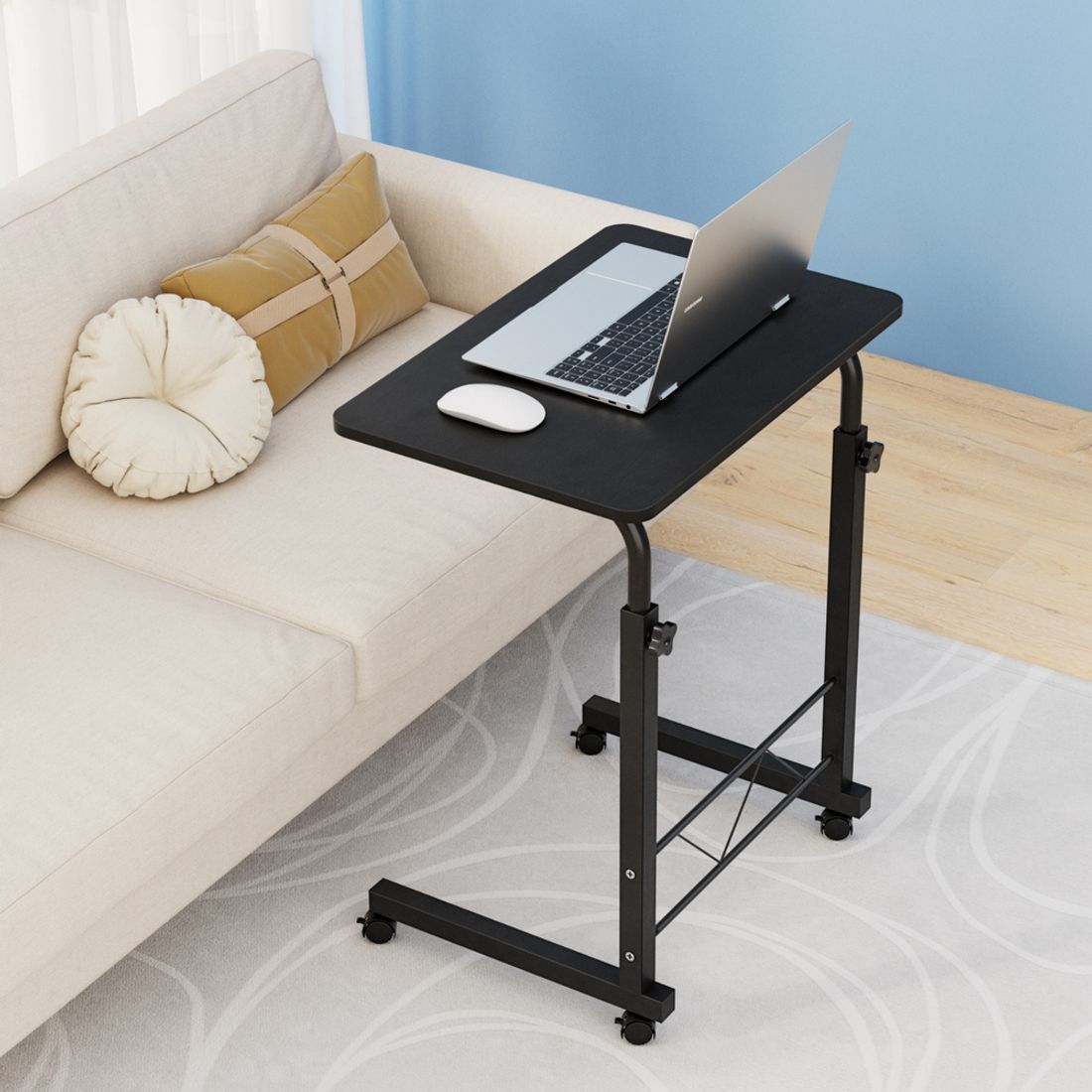 Artiss Mobile Laptop Desk Adjustable 60cm Black