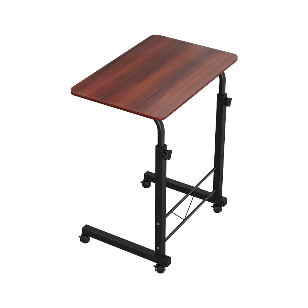 Artiss Mobile Adjustable Laptop Desk 60cm Dark Wood