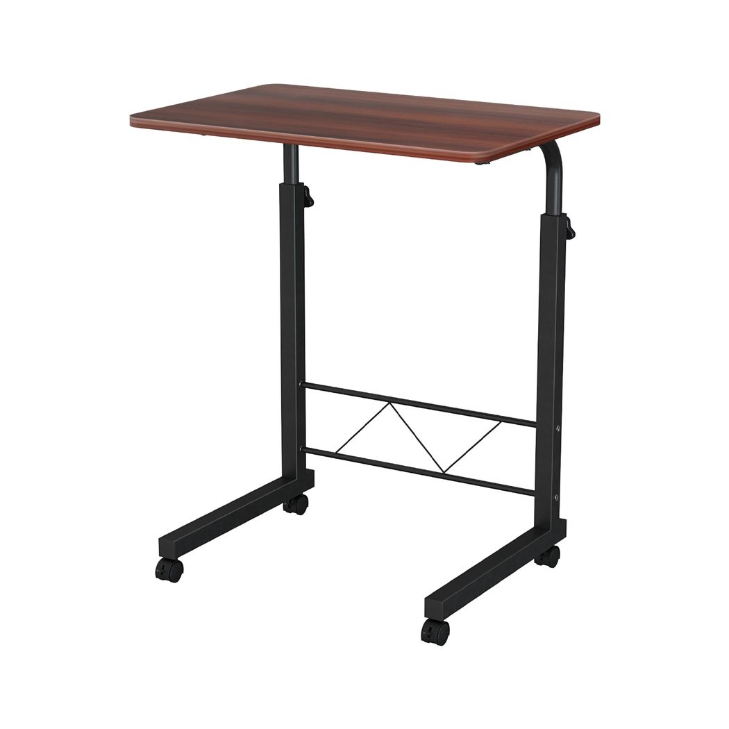 Artiss Mobile Adjustable Laptop Desk 60cm Dark Wood