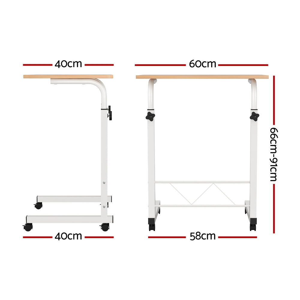 Adjustable 60CM Laptop Desk Table Light Wood