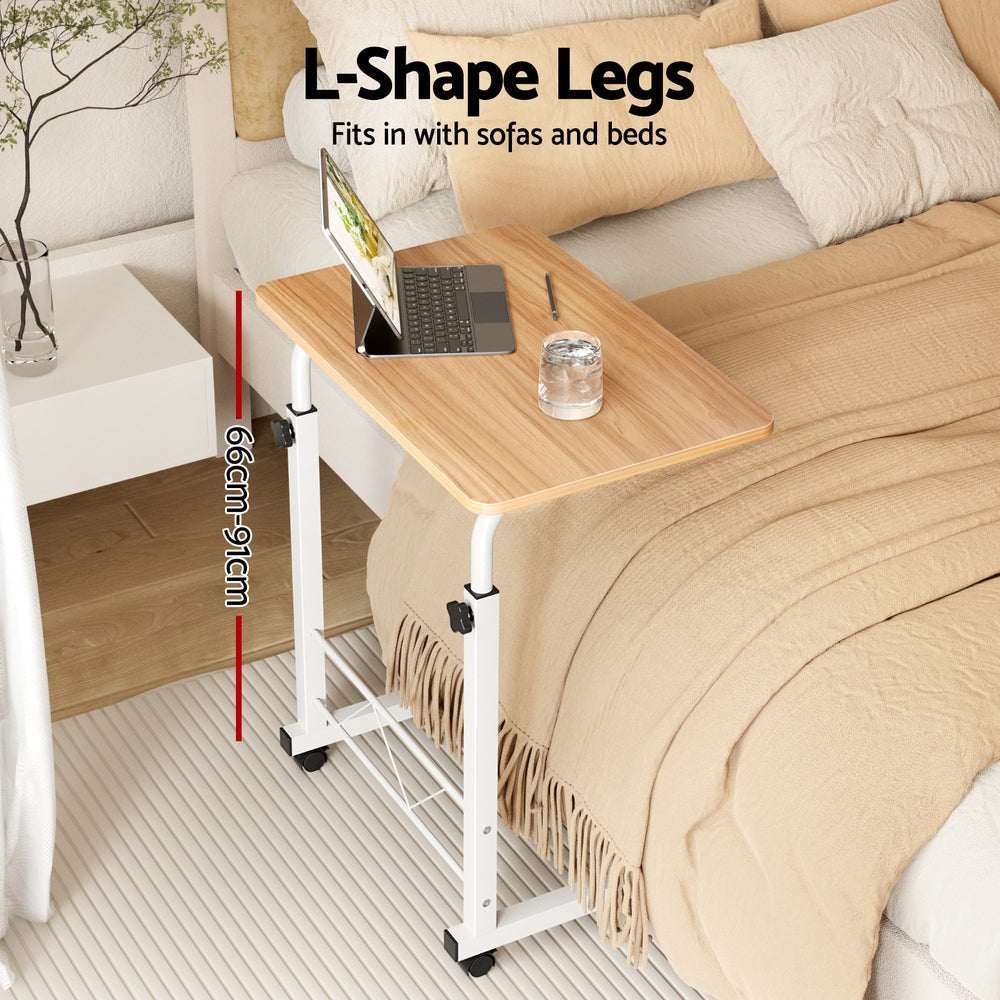 Adjustable 60CM Laptop Desk Table Light Wood
