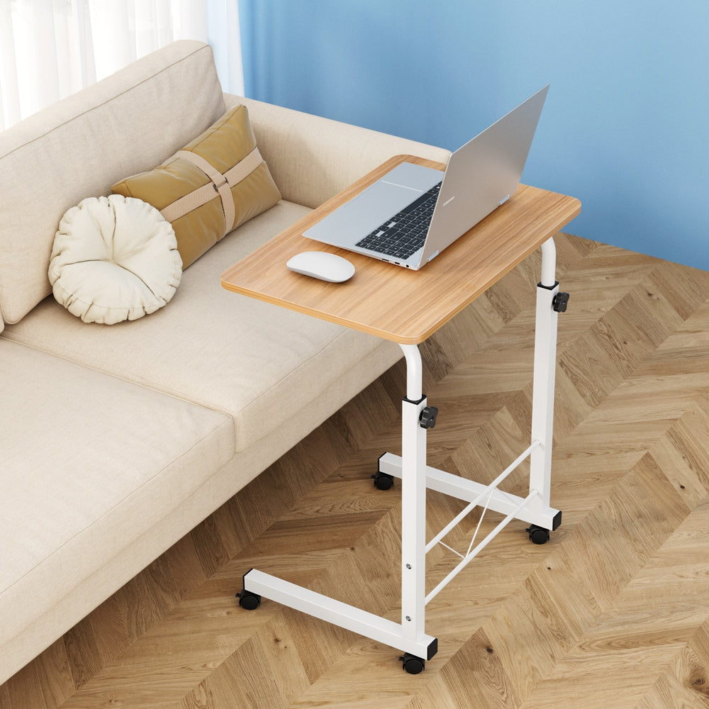 Adjustable 60CM Laptop Desk Table Light Wood