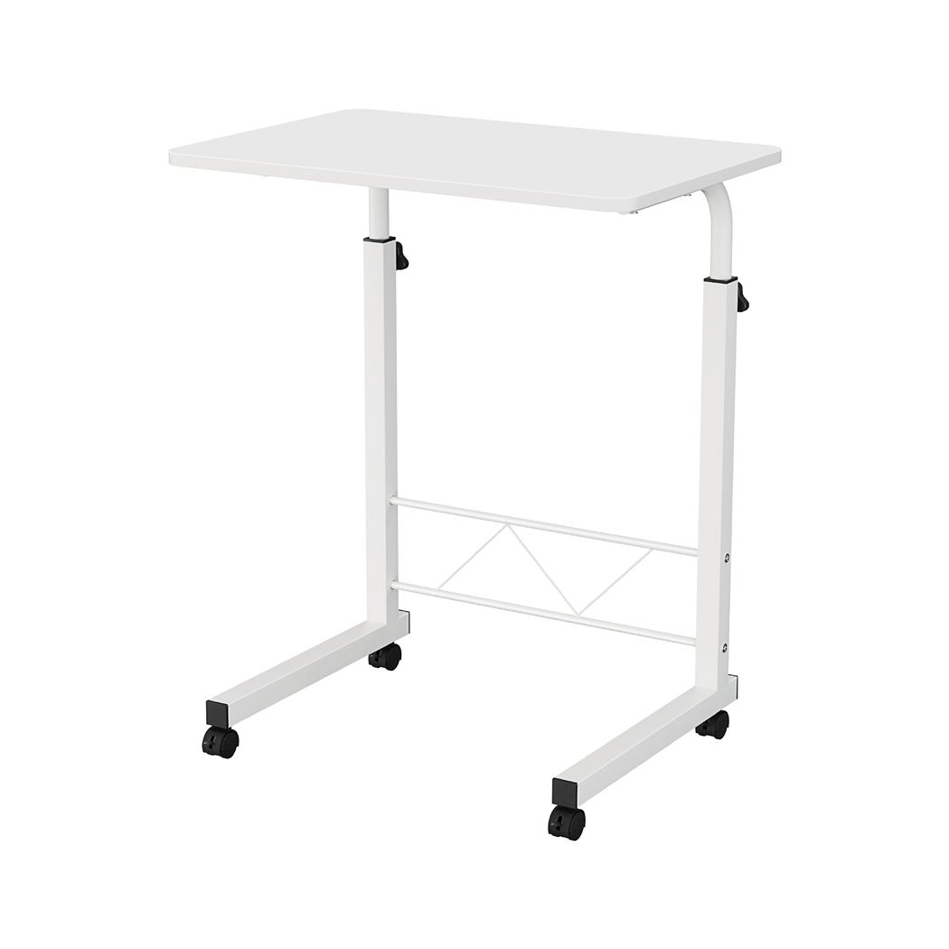 Artiss Mobile Laptop Desk 60cm Adjustable Height White