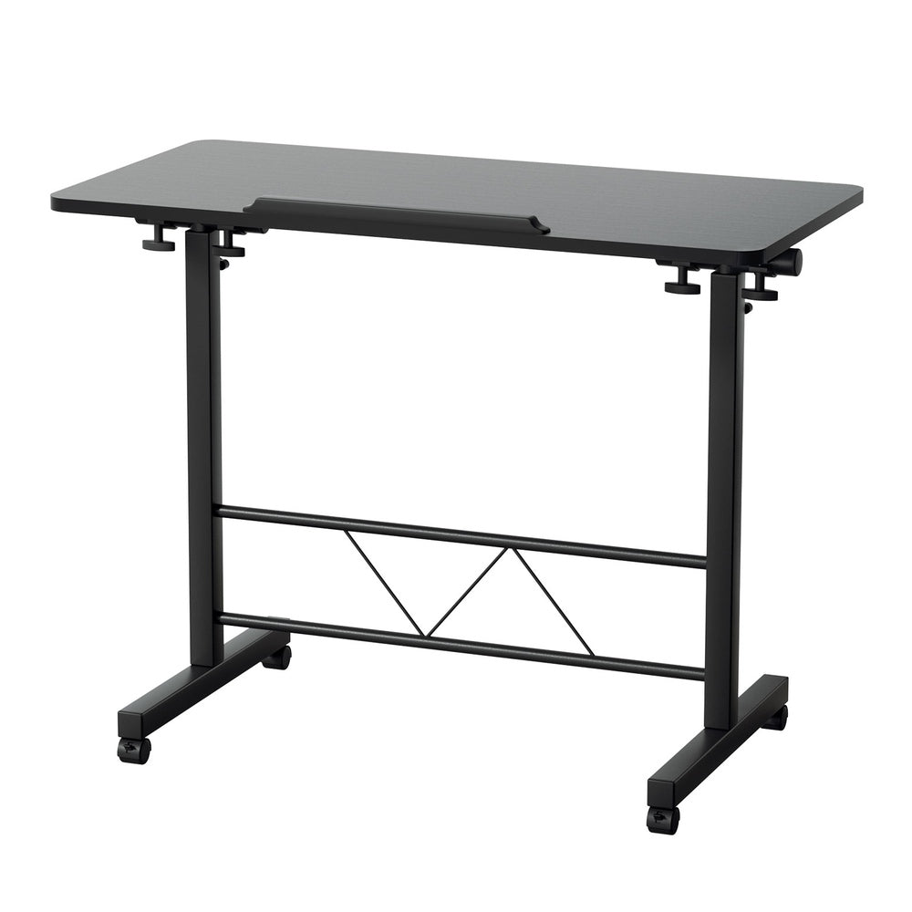 Mobile Laptop Desk 80CM Adjustable Bedside Table Black